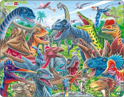Dino Puzzel - Legpuzzel - Kinderen Leren - Figuur en contourstukken - 365 x 285 cm - Kleurrijk