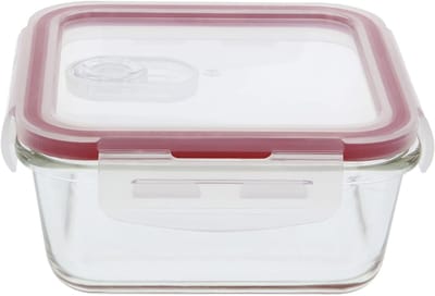 Famanu - Luchtdichte container voor levensmiddelen, 690 ml, glazen container, geschikt voor magnetron, oven, vriezer en vaatwasser