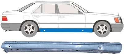 Volledige dorpel voor Mercedes E-Class W124 1984-1996 / Rechts