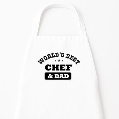 Keukenschort "World’s best Chef & Dad" | Kerstcadeau voor Papa | Vaderdag Cadeau