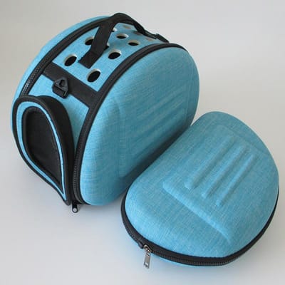 Nouveau sac à dos pour animaux de compagnie givré, sac à dos de sortie respirant et pliable pour chat et chien S 35*20*22cm blue