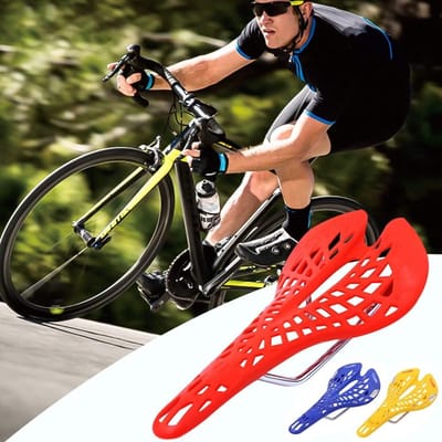 Fietszadel Super Light - MTB Zitje - Comfortabel Fietsen - Hol Uit Ontwerp - 300 Gram - Wit