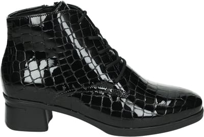 Hartjes - 172.1903/60 - Hoge sneakersVeterlaarzenDames veterschoenenDames sneakersHalf-hoge schoenen - Kleur: Zwart - Maat: 38