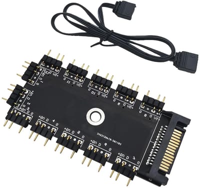 Dailygoods - Dailygoody - Controller - RGB LED Splitter Hub - 11 Poorten - 5V 3 Pin - Ideaal voor Gaming PC's - Eenvoudige installatie - Geschikt voor RGB ver...