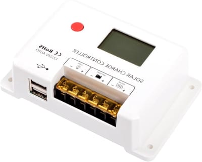 MPPT Laadregelaar - Zonne Laadregelaar - Batterijen Opladen - Maximaliseert Energieproductie - 120 x 73 x 34 mm - Grijs