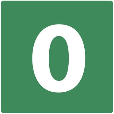 Niveau 0 bord - kunststof 150 x 150 mm