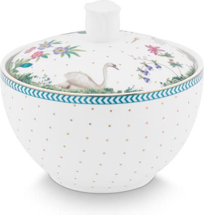 Pip Studio - Jolie White Suikerpot - Tropische illustraties - 300ml