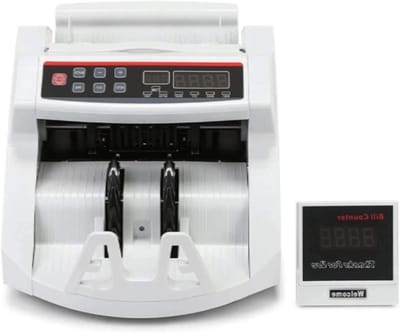 Geld Tel Machine - Bankbiljet Teller - Efficiënt Tellen - UV MG Detectie - 1000 Biljetten/Min - Wit