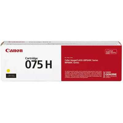 Originele Canon toner 075 H, tot 2500 pagina's, één verpakking, geel