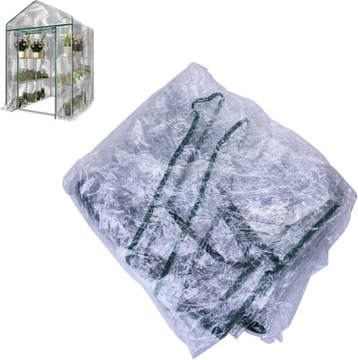 Plantenkas Deksel - Kweekhoes - Planten Beschermen - Corrosiebestendig PVC - 143x143x195cm - Transparant