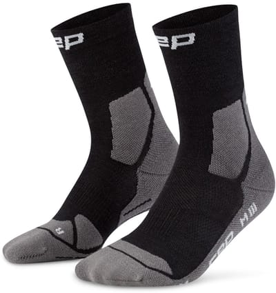 CEP Hiking Light Merino Mid-Cut Compressie - Zwart/Grijs - Dames (34-37)