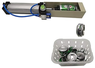 Efficiënte Luchtcilinder voor het Vernietigen van Aluminium Blikjes - Eco-vriendelijk Recyclinggereedschap