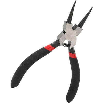 Interne Rechte Borgveertang Koolstofstaal Rubberen Snapringtang met Antislip Handvat 5in gray