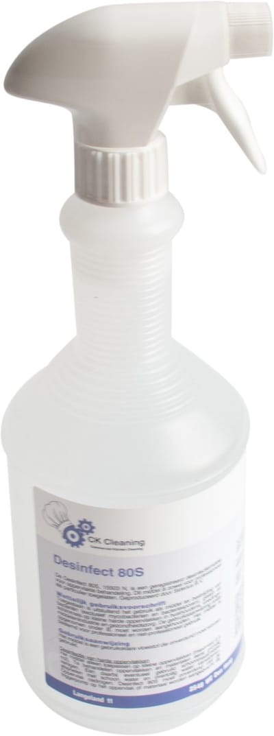 CK Cleaning Desinfectiemiddel Horeca Desinfect80S Spray – Kant-en-klaar Oppervlakte Desinfectie – Professionele Bacterie-, Gist- en Schimmelbestrijding