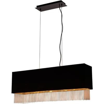 Searchlight Hanglamp Fringe, langwerpig