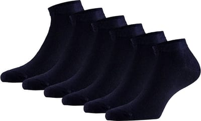 Marco rossi - Modal sneakersokken - Navy / Blauw - Maat 35-38 - 6 Paar - Sneakersokken heren - Sneakersokken dames - Premium Modal Kwaliteit