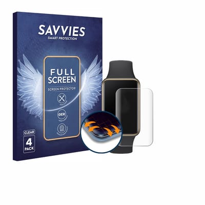 Savvies - Screenprotector voor Honor Band 10 - Folie Beschermfolie transparant volledig dekking 4 Stuks