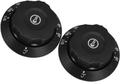 Thermostaat Knop - Regelknop Oven - Temperatuur Instellen - Universele Toepassing - 5.7 cm Diameter - Zwart