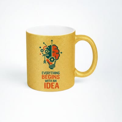 Gouden Mok "Everything Begins with an Idea" - Creatieve Koffiemok