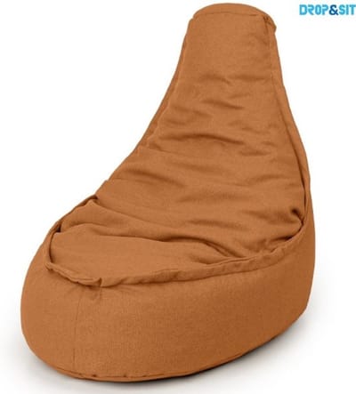 Drop & Sit - Zitzak Stoel Volwassenen - 95 x 75 cm - Beanbag Oranje - Waterafstotend - Voor Binnen en Buiten