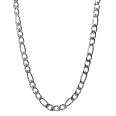 ​Zilverkleurige Figaro Schakelketting Heren - Stainless Steel - 6mm/50cm