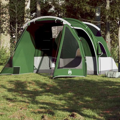 Vidaxl Tente de Camping, 4 Personnes, Tunnel, Vert, Imperméable