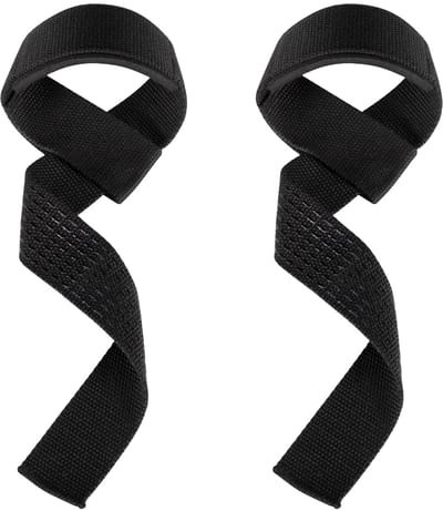 YYchan lifting straps - Wrist wraps - Gym Straps - Deadlift - Fitness - Krachttraining - Powerlifting - Padding & anti slip - siliconen model - Zwart