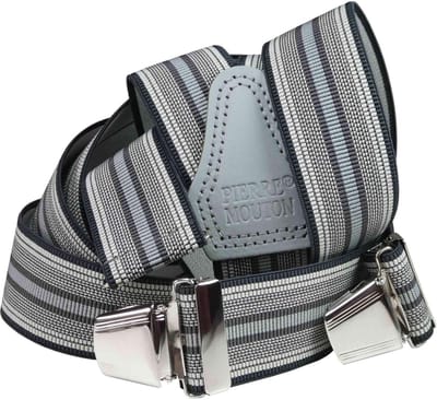 Pierre Mouton - Bretel - Volwassenen - Heren - Macon - Lichtblauw - 140cm - 35mm - XL - XXL