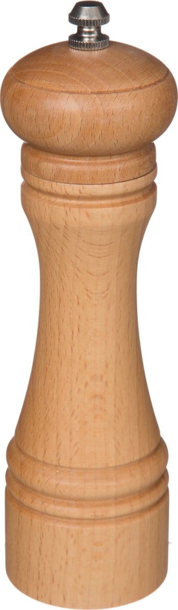 5Five Pepermolen/zoutmolen - hout - beige - H22 cm - Pepermaler/zoutmaler - Kruiden en specerijen vermalers