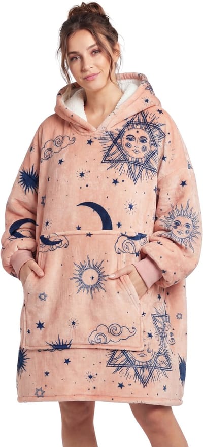 JAXY - Hoodie Deken - Snuggle Hoodie - Fleece Deken Met Mouwen - Snuggle - Cuddle Hoodie - 1450 Gram - Carroll