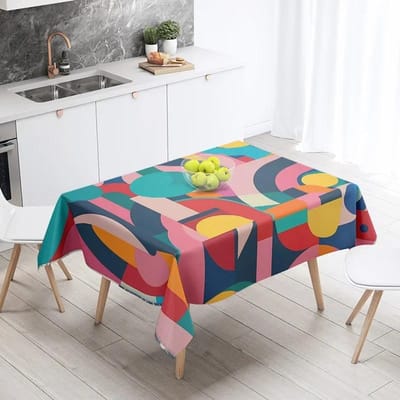 Waterdicht Abstract Geometrisch Tafelkleed Bestand Decoratie voor Feestjes Tafelkleed voor Eettafel in Restaurant Cafe 100x145cm