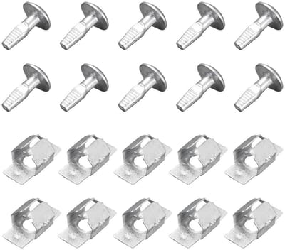 Dailygoods- Bevestigingsclips Hoge Kwaliteit - Aluminiumlegering - Schokbestendig - Slijtvast - Corrosiebestendig - Perfecte Afmetingen 24 x 6 mm - Motorclips