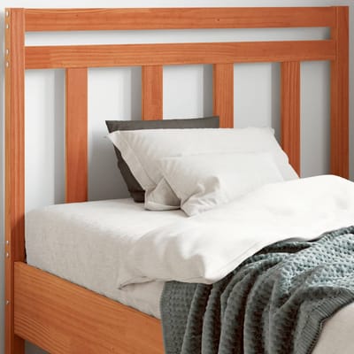 vidaXL - Hoofdbord - 100 - cm - massief - grenenhout - wasbruin