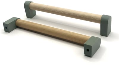 Home 3D® - Handgreep Groen – 160mm – Beukenhout – Gemaakt in Nederland – Inclusief Schroeven - Voor Keuken, Kast en Meubel