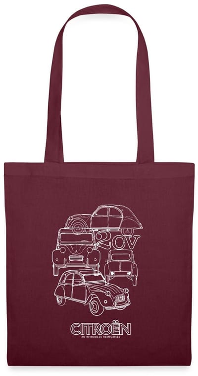 Citroën 2CV Modellen Schetsen Tas Van Stof Schoudertas