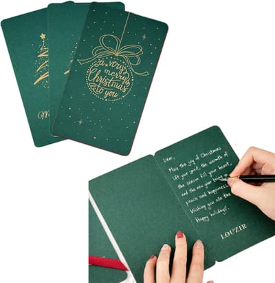8 Stuks Kerstkaarten - Kerst Wenskaarten - kaartjes om te versturen - Met Enveloppen – Nieuwjaarskaarten - Nieuwjaarskaarten & Ansichtkaarten - 20x12.5cm - LOUZIR
