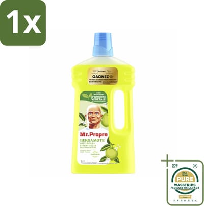 1 x Mr. Propre Allesreiniger Bergamot 1 liter- Allesreiniger Bergamot - Reiniging - Glans - Frisse Geur - Natuurlijke Reiniger