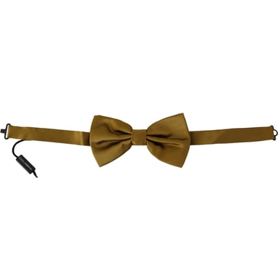 Dolce & Gabbana Geel Mosterd 100% Zijde Vlinder Papillon Heren Strik