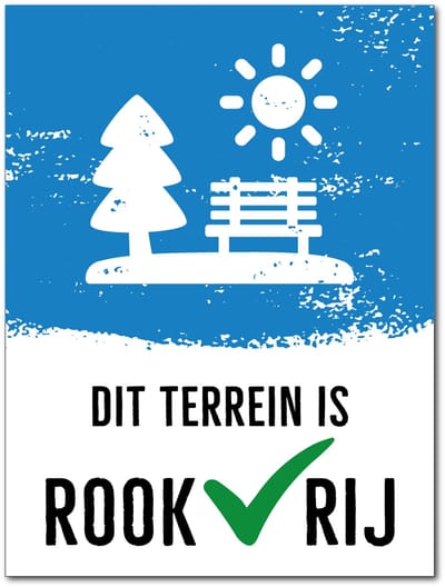 Dit Terrein is ROOKVRIJ - Bord 30x40 cm - Aluminium