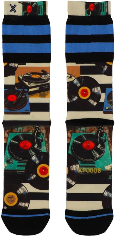 XPOOOS - Records Heren Sokken - 1-Pack - Maat 39/42