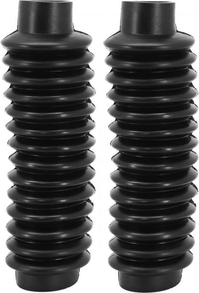 Paire de soufflet de fourche noir Ø38x48x240mm pour moto ancienne