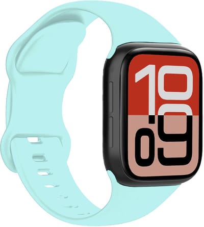 Horloge Band Geschikt voor Apple Watch 1, 2, 3, 4, 5, 6, 7, 8, 9, SE - 38/40/41 mm Bandje Siliconen Verstelbaar - Mint