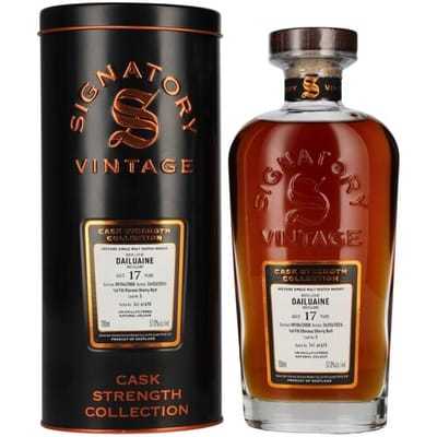 Ondertekenaar Vintage Signatory Vintage DAILUAINE 17 Years Old 1st Fill Oloroso Cask Strength #5 2008 57% Vol. 0,7l in Tinbox
