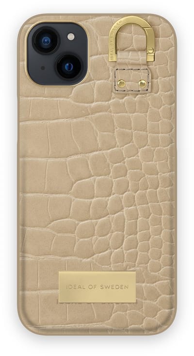 ideal of sweden fashion case atelier geschikt voor Apple iphone 14 plus warm beige croco