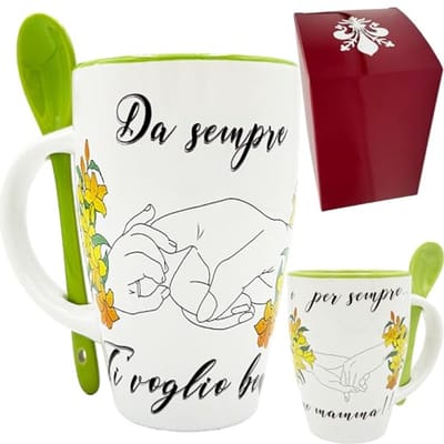 Keramische Mok met Lepel in Geschenkdoos - Perfect Cadeau voor Moederdag