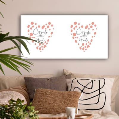 Canvas Schilderij Quotes - Huisdieren - Kat - Spreuken - Cat people are the best people - 80x40 cm - Wanddecoratie
