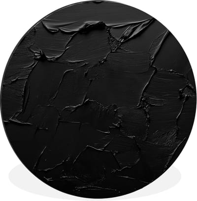 WallCircle - Wandcirkel - Muurcirkel - Zwart - Verf - Aluminium - Dibond - 30x30 cm - Binnen en Buiten
