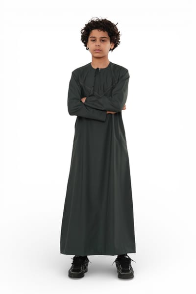 Kinderen Jongens Ramadan Eid Groene Marokkaanse Jubba Robe Djellaba Thobe - K-TT008