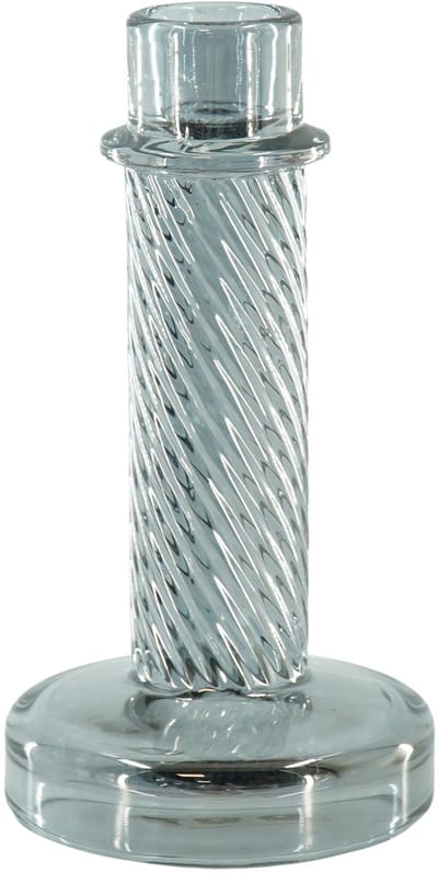 Housevitamin Kandelaar Glas Grijs 8x15 cm - Sfeervolle toevoeging voor elk interieur
