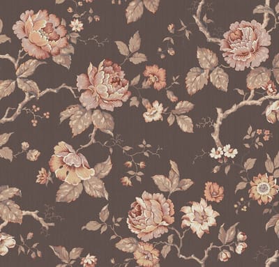Boråstapeter Vliesbehang 4827 - New Heritage - Bloemen Bruin - 49cm x 10.05m